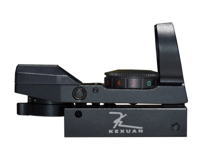 Kexuan Mini Reflex Dot Sight, 4 Red/Green Reticle Patterns with Picatinny Mount