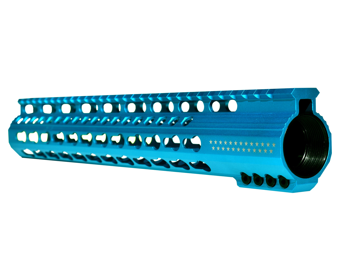 12.5" AR-15 Slim Free Float Keymod Handguard, Blue Anodized