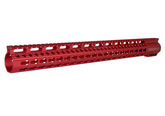 New! 19.25" AR-15 Xtreme Slim Free Float Keymod Handguard, Red Anodized