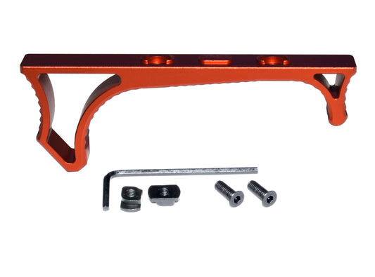 Lightweight Aluminum Hand Stop for M-LOK Slots, Burnt Orange/Red