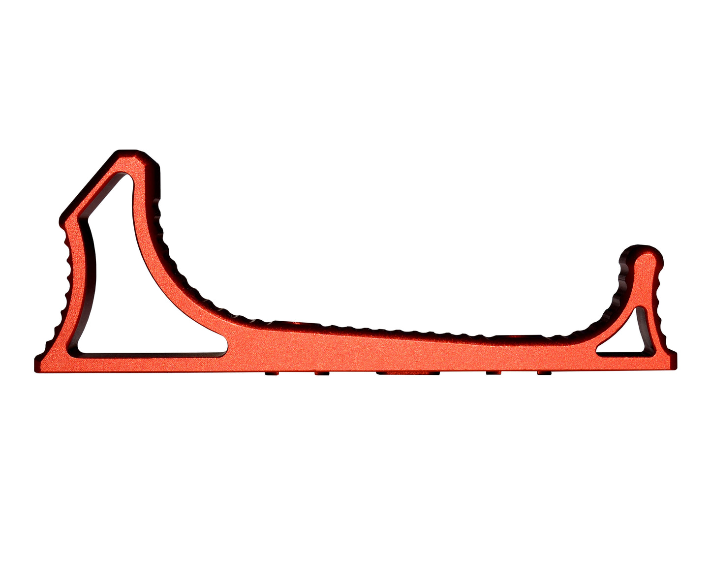 Lightweight Aluminum Hand Stop for M-LOK Slots, Burnt Orange/Red