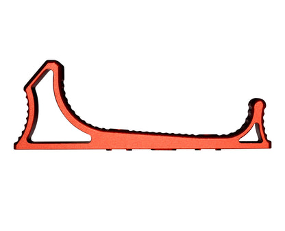 Lightweight Aluminum Hand Stop for M-LOK Slots, Burnt Orange/Red