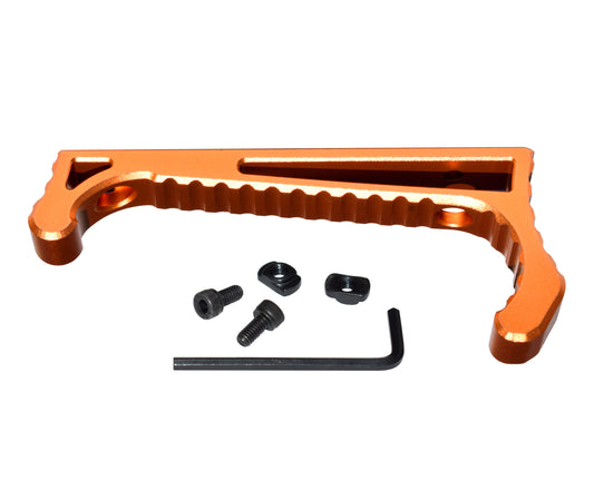New Design! Lightweight Aluminum Hand Stop for M-LOK Slots from Presma, Golden Orange