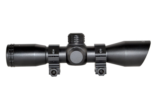 Kexuan 4X32MLF Compact Scope with Red/Green 5 Line Reticle and 1" Dovetail Scope Rings
