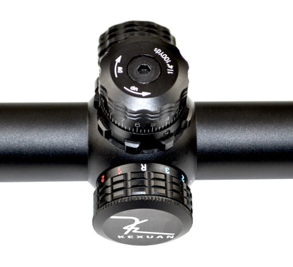 Kexuan 6-24X50 Magnification Hunting Rifle Scope with R/G/B/ Illuminated Mil Dot Reticle