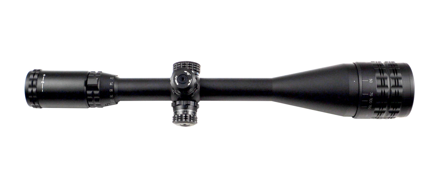 Kexuan 6-24X50 Magnification Hunting Rifle Scope with R/G/B/ Illuminated Mil Dot Reticle