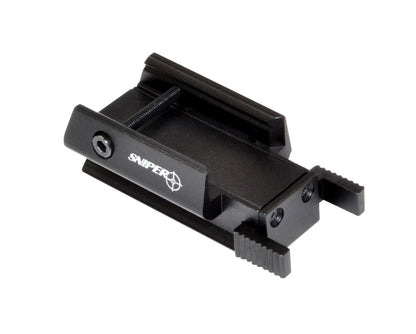 Compact Tactical Red Laser Sight with Picatinny Top Rail. Great for Handguns and Rifles.