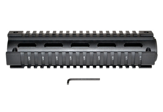 2 Piece Drop In Quad Rail Handguard. Fits LR .308 Low Profile, 8.75" Mid Length