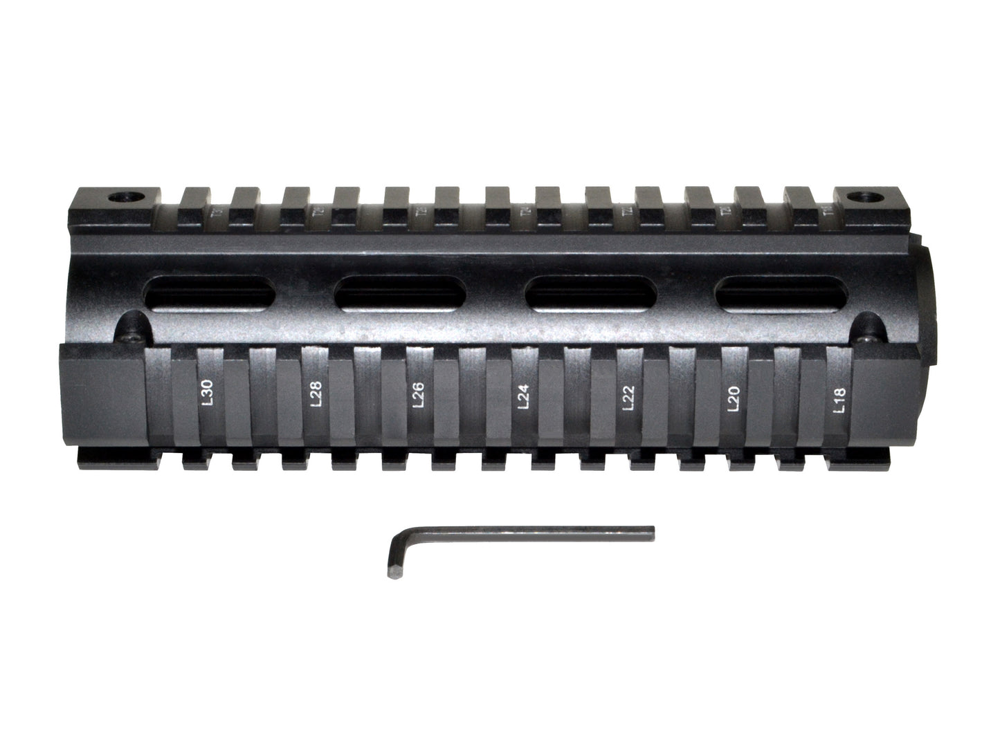 2 Piece Drop In Quad Rail Handguard. Fits LR .308 Low Profile, 6.75" Carbine Length
