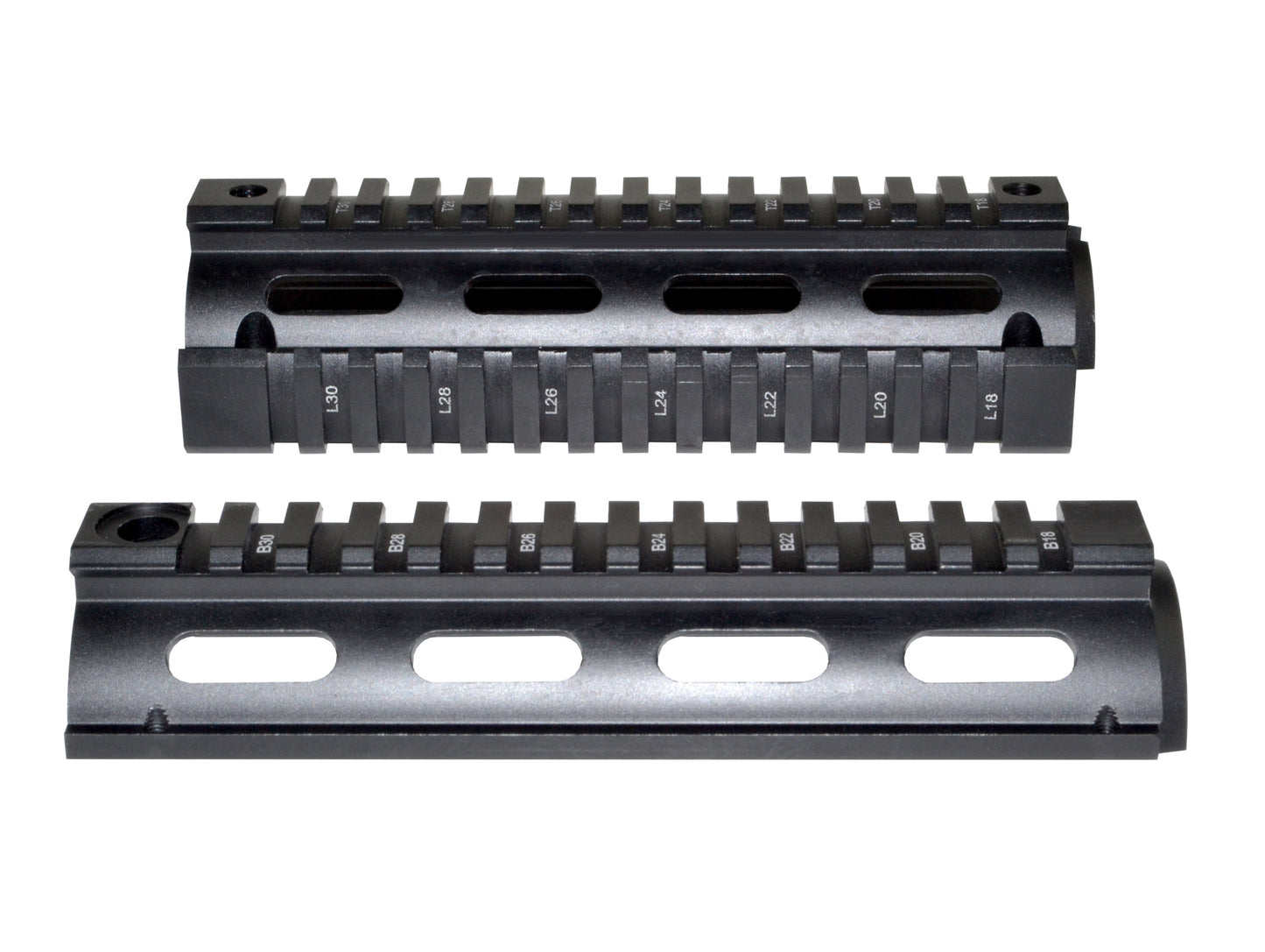 2 Piece Drop In Quad Rail Handguard. Fits LR .308 Low Profile, 6.75" Carbine Length