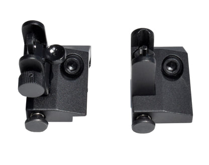 Presma Front & Rear 45 Degree Offset Flip Up Sight Combo Set - Aluminum
