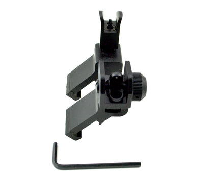 Front & Rear 45 Degree Offset Flip Up Iron BUIS Sight Combo - Aluminum