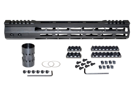 Presma Super Light Weight 13" Free Float M-LOK Handguard with Partial Top Rail, AR-15 .223/5.56