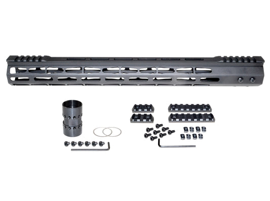 New! Presma Super Light Weight 17" Free Float M-LOK Handguard with Partial Top Rail, AR-15 .223/5.56