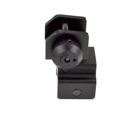 Tactical Flip Up Rear Iron Sight with Dual Aiming Aperture, Aluminum, Black