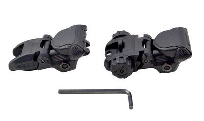 Tactical Smart Polymer Front And Rear Flip Up, Push Down Sight Set