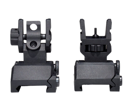 Trinity Force Deluxe Flip Up Front and Rear Iron Sight Set, Aluminum