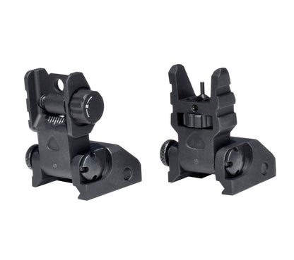 Trinity Force Deluxe Flip Up Front and Rear Iron Sight Set, Aluminum