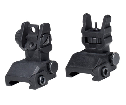 Trinity Force Deluxe Flip Up Front and Rear Iron Sight Set, Aluminum