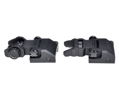 Trinity Force Deluxe Flip Up Front and Rear Iron Sight Set, Aluminum