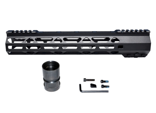 Kexuan M-LOK LR .308 Series Slim Free Float Handguard with Partial Top Rail, 12.5" High Profile