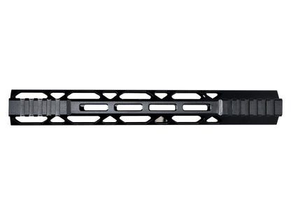 Kexuan M-LOK LR .308 Series Slim Free Float Handguard with Partial Top Rail, 12.5" High Profile