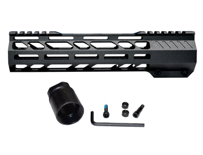 Lightweight 10" M-LOK Free Float Handguard for AR-10 DPMS 308 High Profile, Easy Mount Barrel Nut