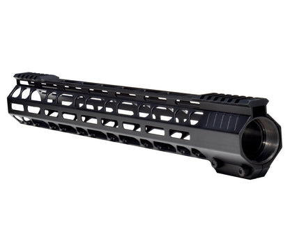 Lightweight 17" M-LOK Free Float Handguard for AR-10 DPMS 308 High Profile, Easy Mount Barrel Nut