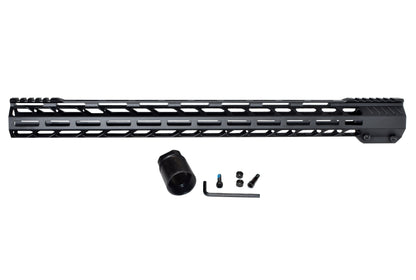 Lightweight 21" M-LOK Free Float Handguard for AR-10 DPMS 308 High Profile, Easy Mount Barrel Nut