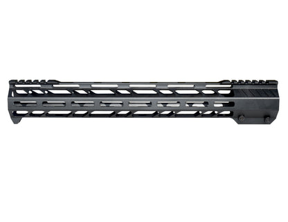 Lightweight 15" M-LOK Free Float Handguard for AR-10 DPMS 308 Low Profile, with easy mount barrel nut and integrated handstop