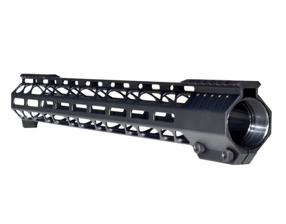 Lightweight 17" M-LOK Free Float Handguard for AR-10 DPMS 308 Low Profile, with easy mount barrel nut and integrated handstop
