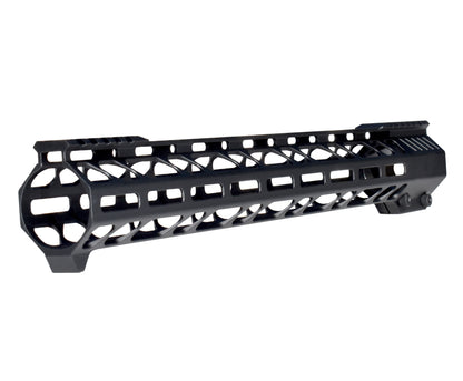 Lightweight 17" M-LOK Free Float Handguard for AR-10 DPMS 308 Low Profile, with easy mount barrel nut and integrated handstop