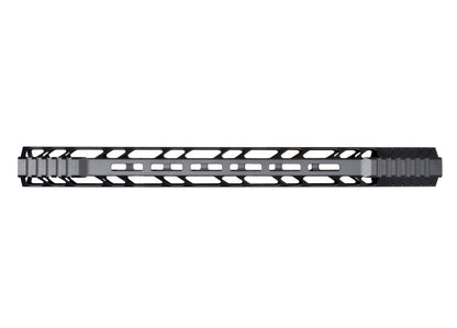 Lightweight 17" M-LOK Free Float Handguard for AR-10 DPMS 308 Low Profile, with easy mount barrel nut and integrated handstop