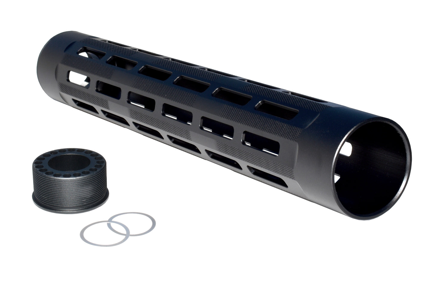 New!  Mid Length 12.5" Free Float Round Handguard with M-LOK Slots, .223 and 5.56 AR-15 M4. Large ID