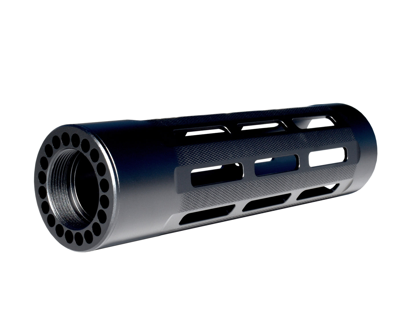 New!  Carbine Length 7" Free Float Round Handguard with M-LOK Slots, .223 and 5.56 AR-15 M4. Large ID