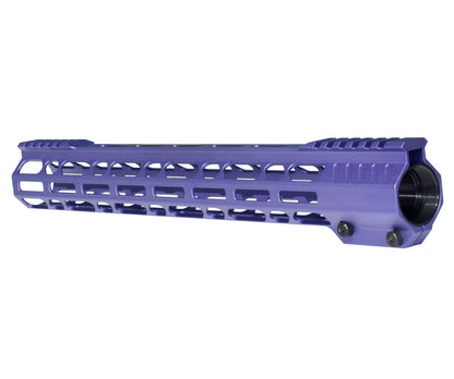 Super Slim 15" M-LOK Free Float Handguard for AR-15 223/5.56, Purple