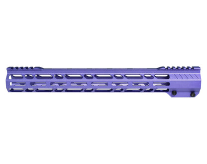 Super Slim 15" M-LOK Free Float Handguard for AR-15 223/5.56, Purple