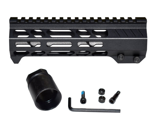 Super Slim 7" M-LOK Free Float Handguard for AR-15 223/5.56 and AR Pistols, with Integrated Fore-End Hand Stop