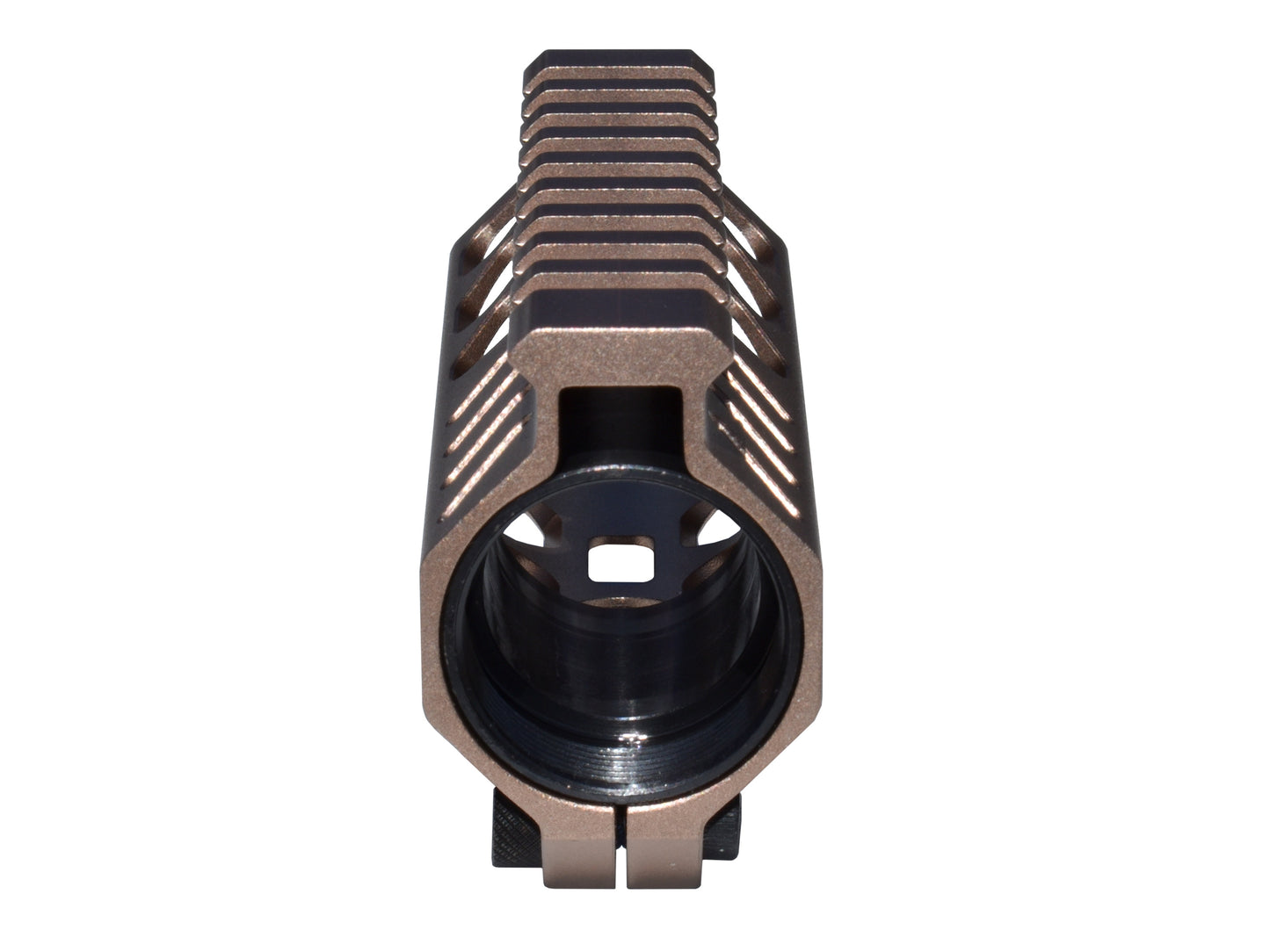 Super Slim 4.2" M-LOK Free Float Handguard for AR-15 223/5.56 and AR Pistols, with Integrated Fore-End Hand Stop, Brown