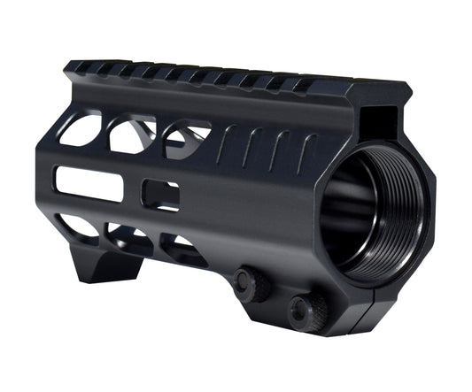 Super Slim 4.5" M-LOK Free Float Handguard for AR-15 223/5.56 and AR Pistols, with Integrated Fore-End Hand Stop