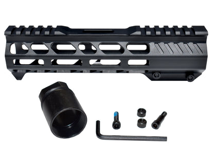 Super Slim 8.2" M-LOK Free Float Handguard for AR-15 223/5.56 and AR Pistols, with Integrated Fore-End Hand Stop