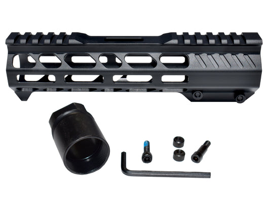 Super Slim 8.2" M-LOK Free Float Handguard for AR-15 223/5.56 and AR Pistols, with Integrated Fore-End Hand Stop