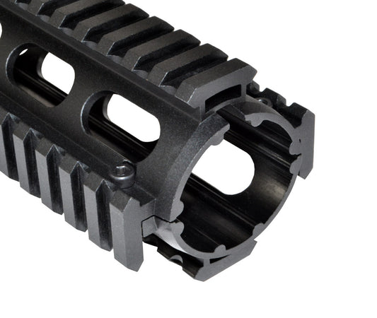 2 Piece Drop In Handguard Quad Rail Mount 8.75" Mid Length, for AR-15 .223 / 5.56 with Round End Cap