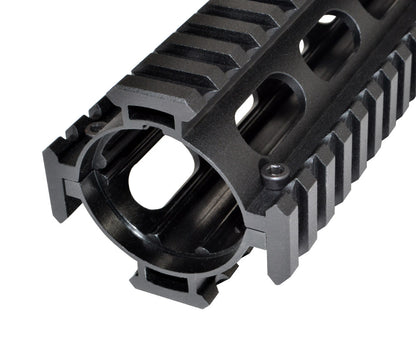 2 Piece Drop In Handguard Quad Rail Mount 8.75" Mid Length, for AR-15 .223 / 5.56 with Round End Cap