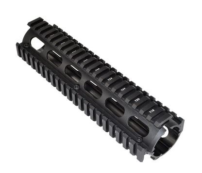 2 Piece Drop In Handguard Quad Rail Mount 8.75" Mid Length, for AR-15 .223 / 5.56 with Round End Cap