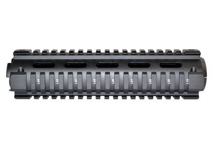 2 Piece Drop In Handguard Quad Rail Mount 8.75" Mid Length for .223 / 5.56