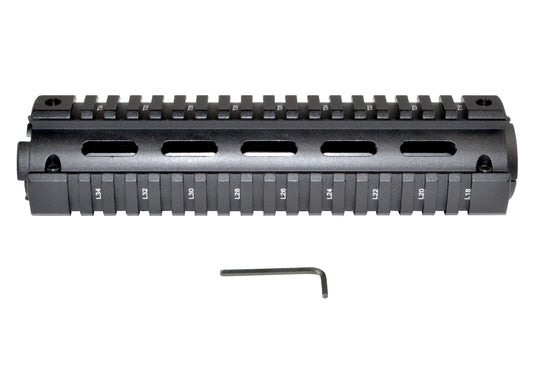 2 Piece Drop In Handguard Quad Rail Mount 8.75" Mid Length for .223 / 5.56