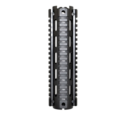 2 Piece Drop In Handguard Quad Rail Mount 8.75" Mid Length for .223 / 5.56