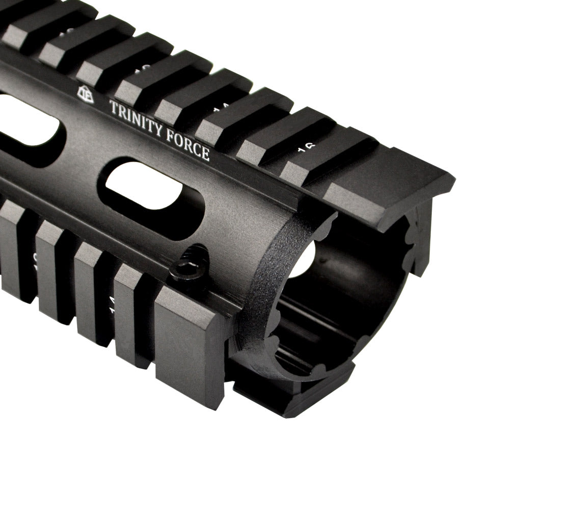 Fits 6.75" to 7". 2 Piece Drop In Handguard Quad Rail 6.7" Carbine Length with Extended Top Rail for .223 and 5.56