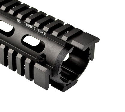 Fits 6.75" to 7". 2 Piece Drop In Handguard Quad Rail 6.7" Carbine Length with Extended Top Rail for .223 and 5.56